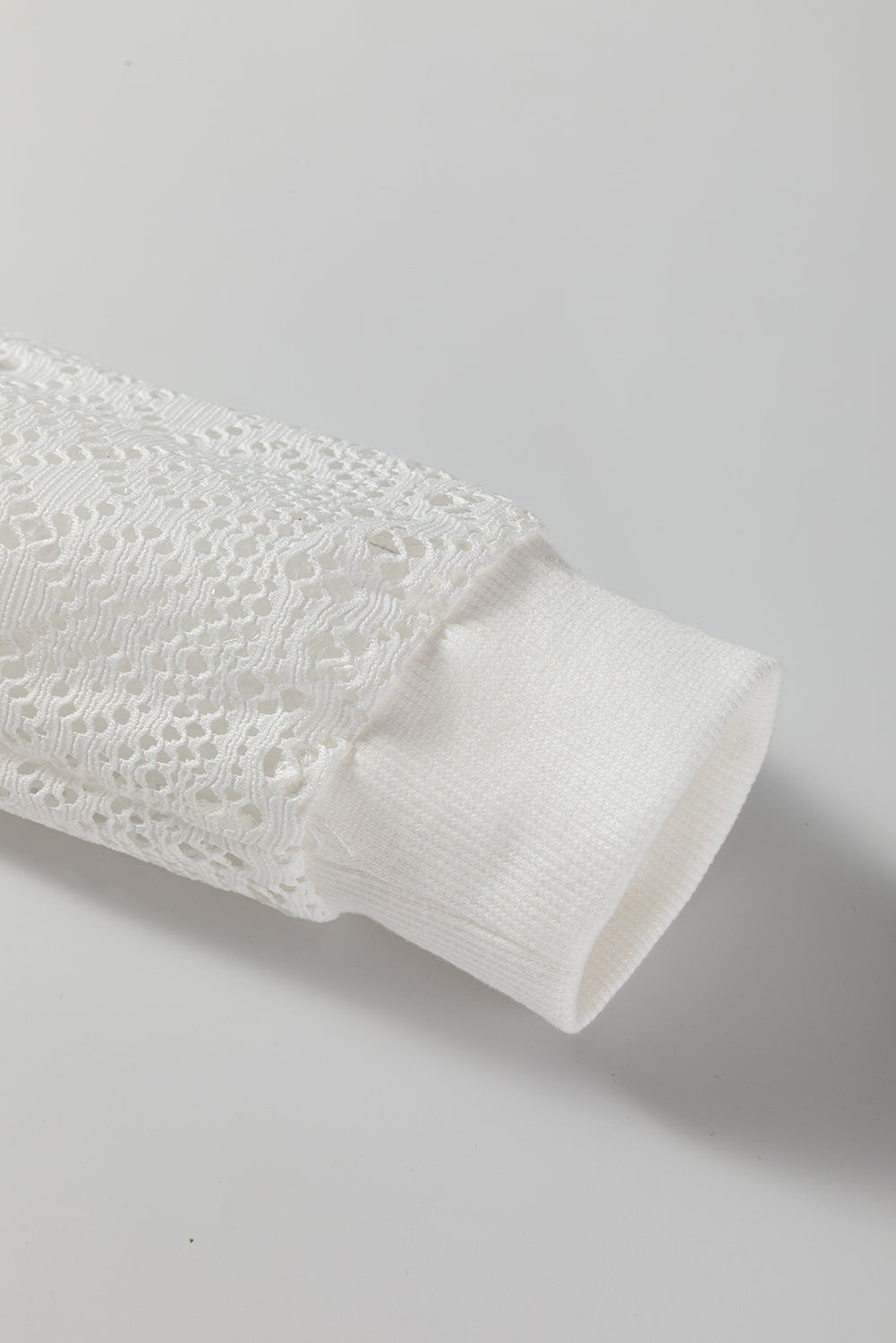 Amélie | Striped Textured Knit Top with Lace Patchwork