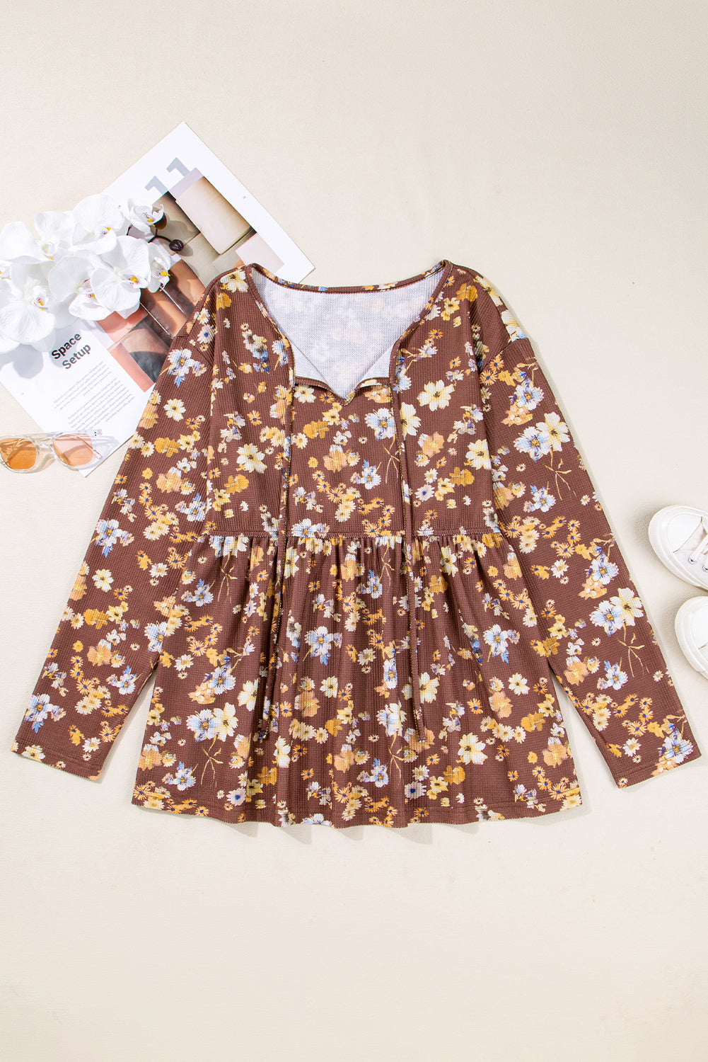 Anne | Plus Size Floral Babydoll Blouse