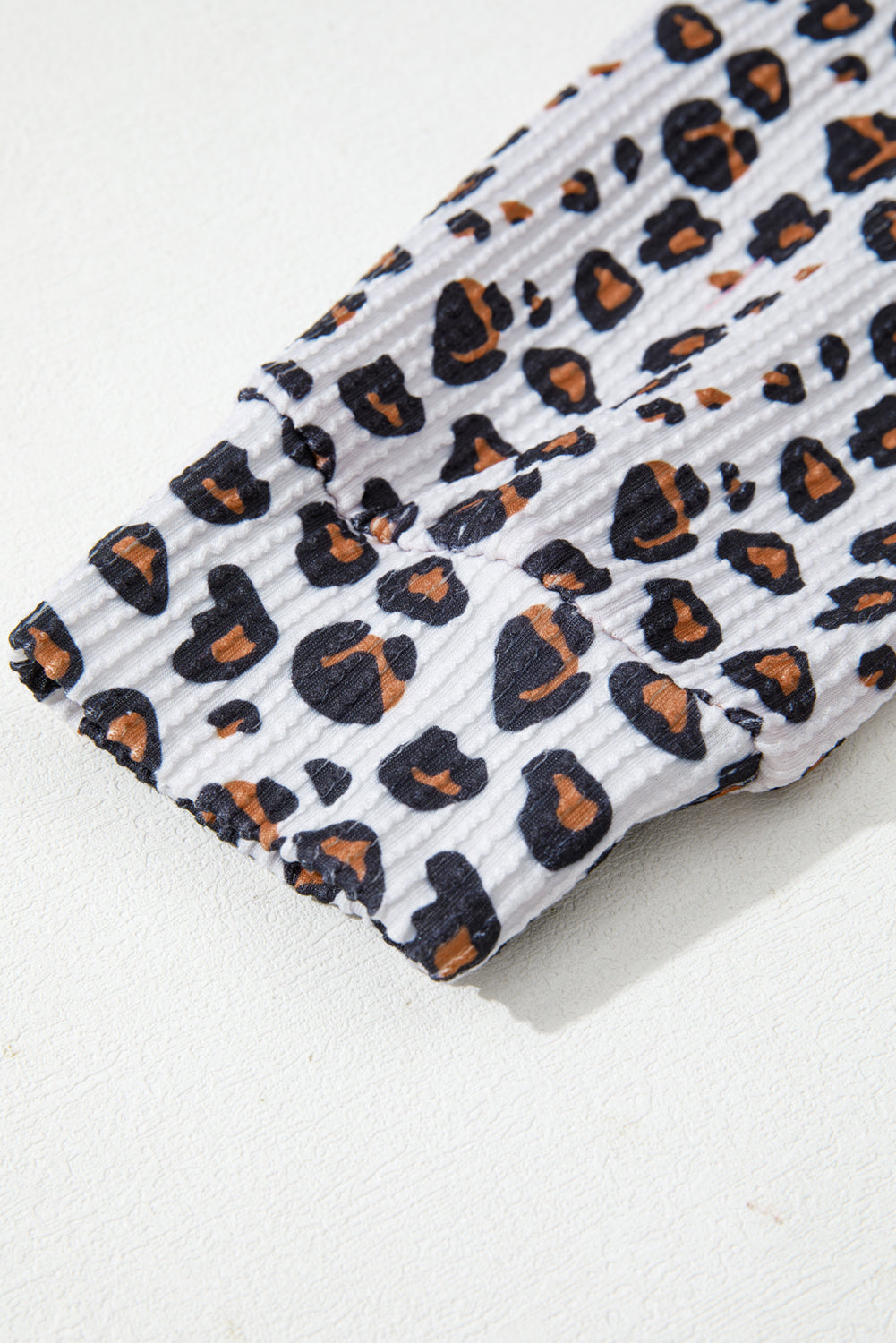 Courtney | Leopard Patchwork Ribbed Shirt Jacket