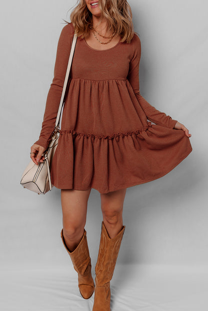 Lorna | Ribbed Knit Frill Dress