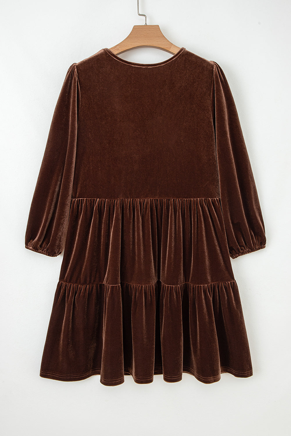 Maya | Velvet V-Neck Tiered Dress