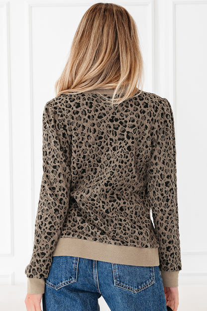 Olivia | Bold Leopard Print Long Sleeve Top