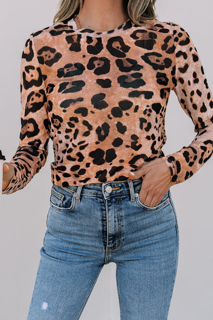 Marielle | Leopard Print Slim Fit Top