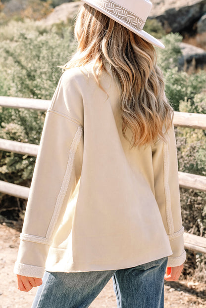 Samantha | Western-Inspired Suede Sherpa Jacket