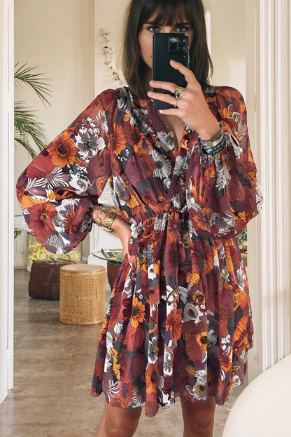 Helena | Floral Wrap Mini Dress