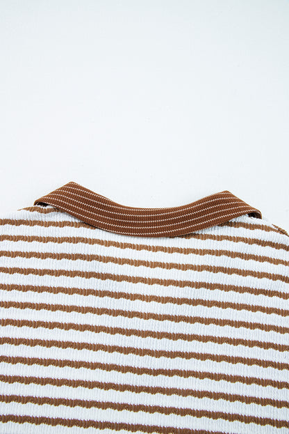 Jessica | Collared V-Neck Pullover & Wide Leg Pants Set