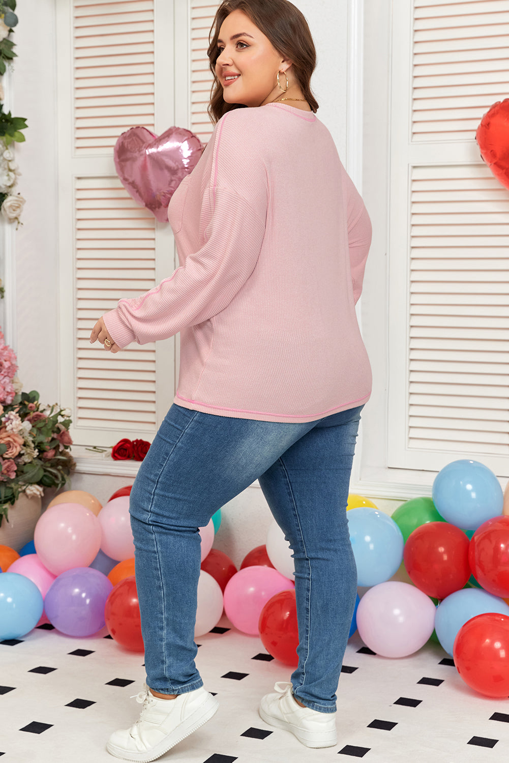 Michelle | Plus Size Ribbed Knit Pullover