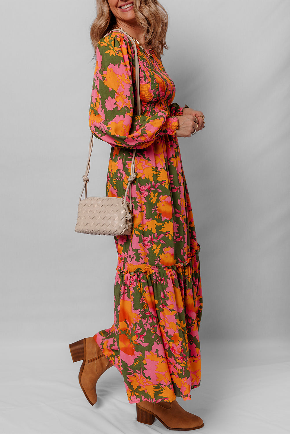 Magdalena | Floral Puff-Sleeve Dress