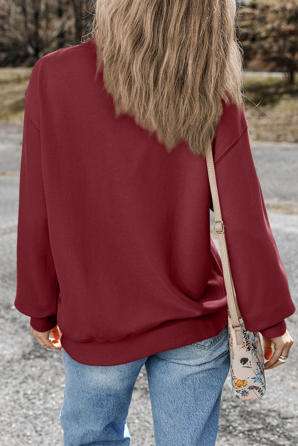 Cristina | Classic Drop Shoulder Crewneck Sweatshirt