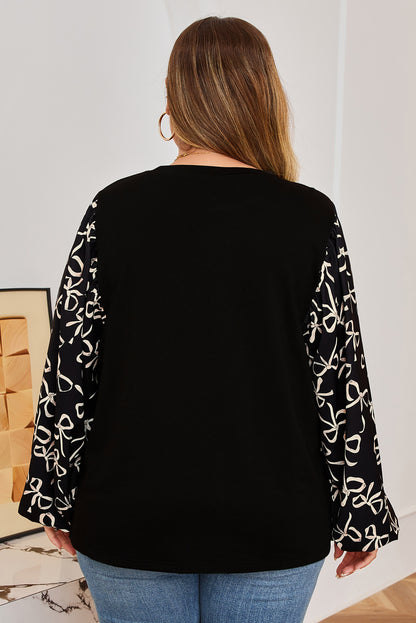 Amelia | Satin Balloon-Sleeve Plus Top