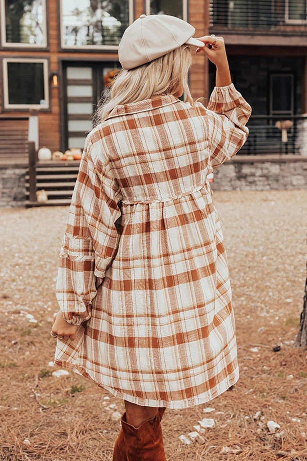 Nikka | Plaid Babydoll Mini Dress