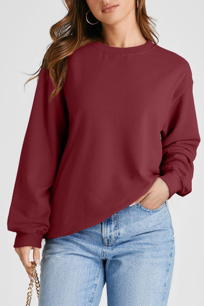 Cristina | Classic Drop Shoulder Crewneck Sweatshirt