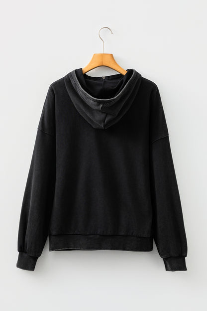 Belle | Mineral Wash Half-Zip Hoodie