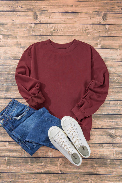 Cristina | Classic Drop Shoulder Crewneck Sweatshirt