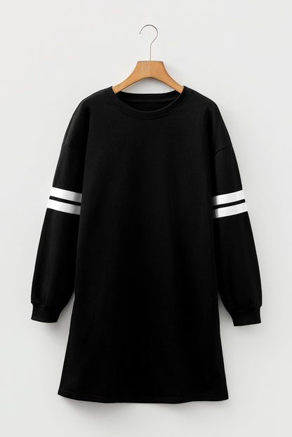 Lea | Varsity Striped Sleeve Casual Dress