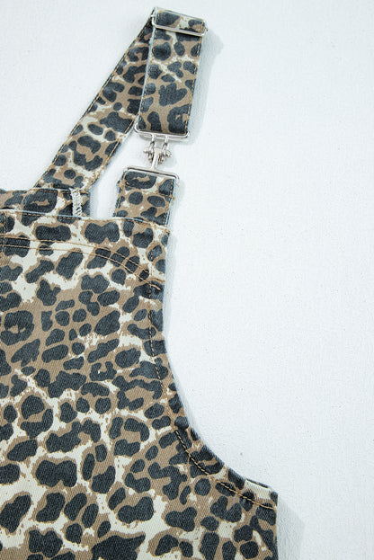 Zara | Leopard Print Denim Dress