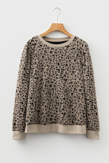 Olivia | Bold Leopard Print Long Sleeve Top