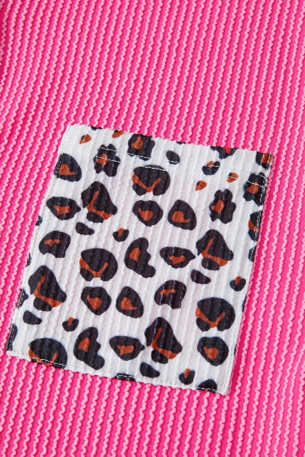 Courtney | Leopard Patchwork Ribbed Shirt Jacket