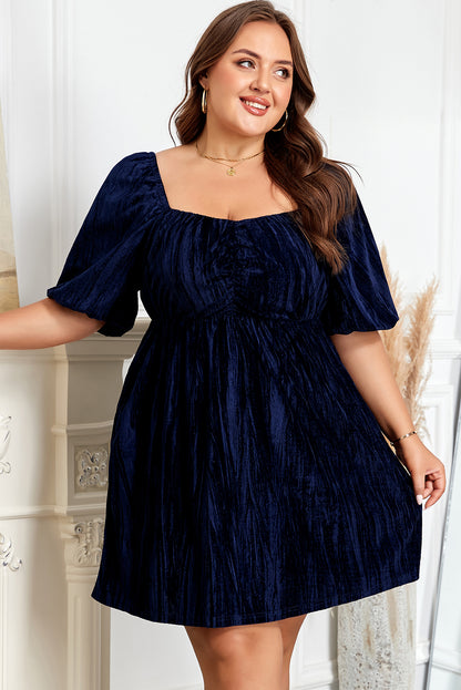 Rianne | Plus Size Velvet Square Neck Dress