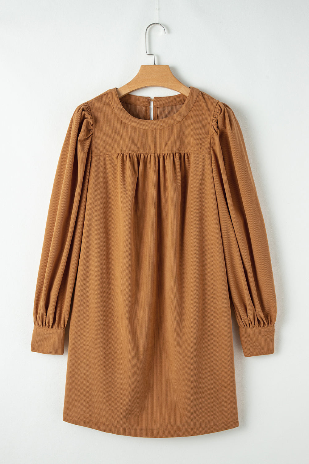 Aurora | Corduroy Puff Sleeve Shift Dress
