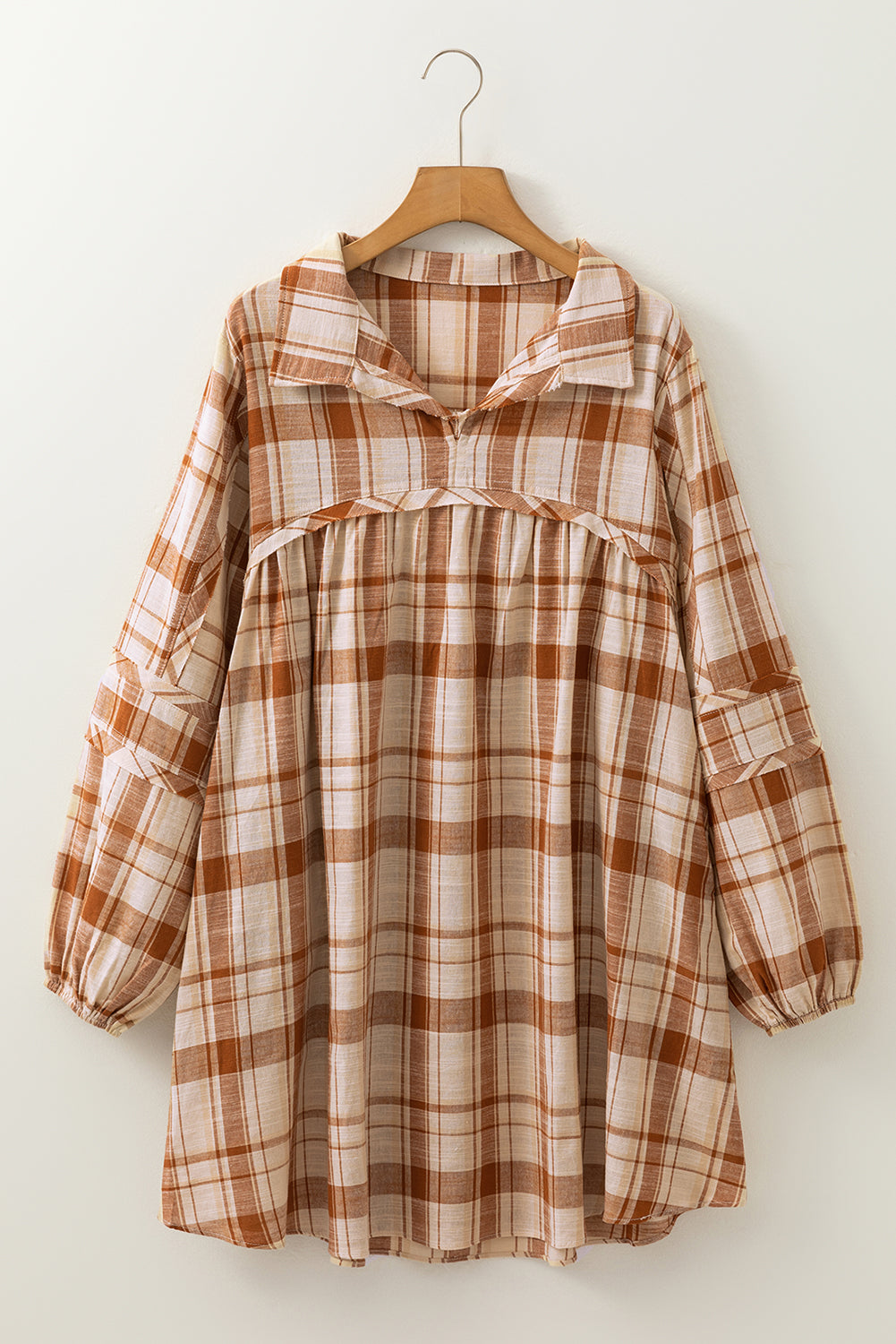 Nikka | Plaid Babydoll Mini Dress