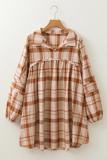 Nikka | Plaid Babydoll Mini Dress