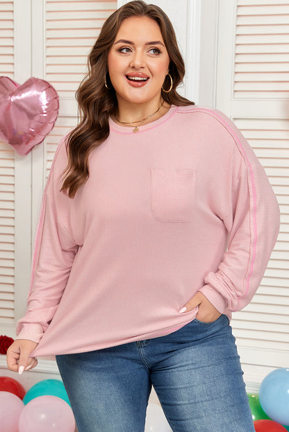 Michelle | Plus Size Ribbed Knit Pullover