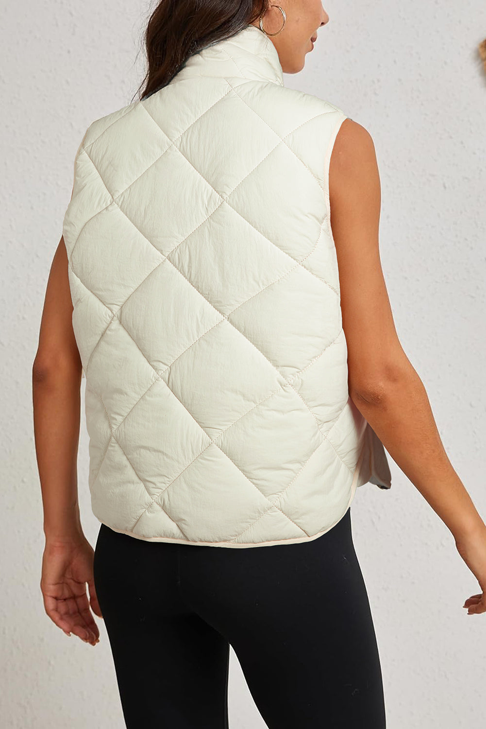 Barbara | Quilted High-Neck Vest Coat