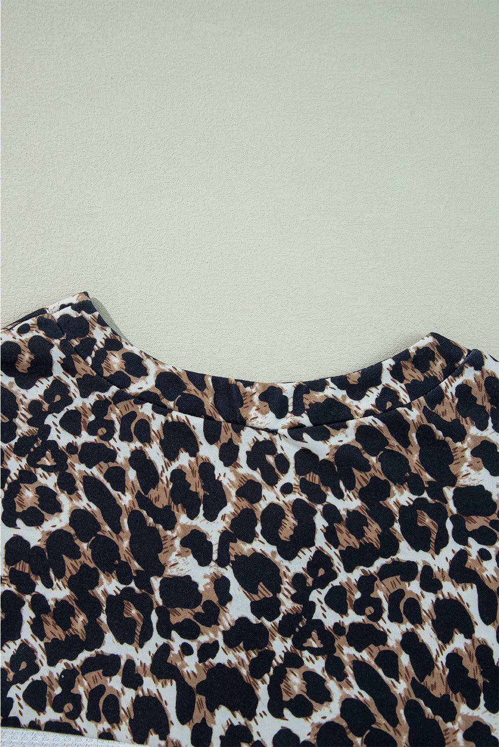 Elena | Leopard Patchwork Waffle Knit Top