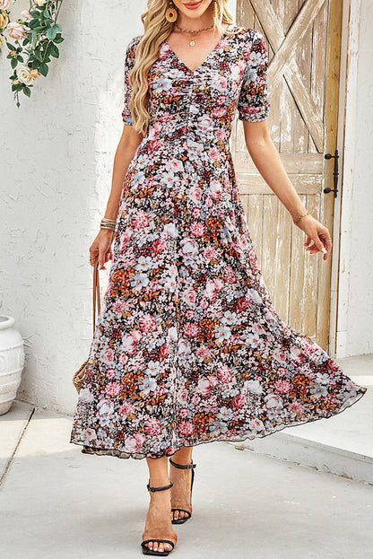 Riana | Reversible Mesh & Floral Dress