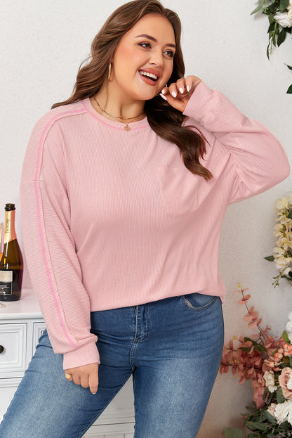 Michelle | Plus Size Ribbed Knit Pullover