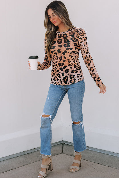 Marielle | Leopard Print Slim Fit Top